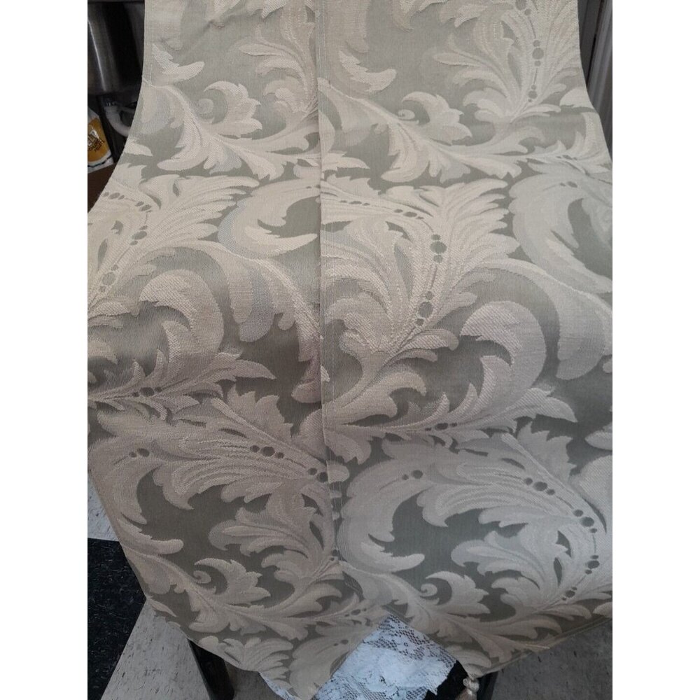 2 Newport Olive Green Table Runners 68" & 85 Inches Long  W/ 2 Placemats